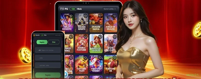 Imagem promocional da experiência de game da wwowin
